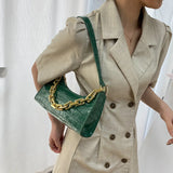 Crocodile Pattern Zipper Handbags with Shoulder Bag