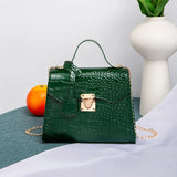 Crocodile Print Shoulder Bag Small Kelly Bag Chain Crossbody Bag
