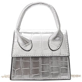 Crocodile Print Mini Shoulder Bag for Women