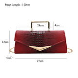 Crocodile Small Ladies Chains Shoulder Messenger Purses Women Hand Bags