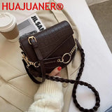 Crocodile Semicircle Saddle Bags Crossbody Handbags