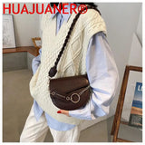 Crocodile Semicircle Saddle Bags Crossbody Handbags