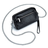 Crocodile Soft Leather Women Handbags Shoulder Bag Cell Phone Purse Small Crossb