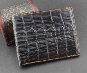 Crocodile Style Leather Vintage Wallet Purse For Men