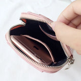 Crocodile Pattern Leather Women Mini Phone Bag Chain Small Shoulder Bag