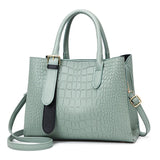 Crocodile Pattern Pu Leather Bag Large Women Leather Handbags