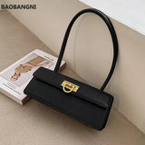 Crocodile Pattern Square Tote Armpit Bag PU Leather Women's Handbag