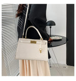 Crocodile Pattern Square Tote Bag Women's Handbag