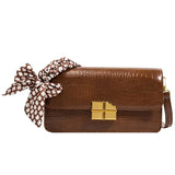 Crocodile pattern Women Small Square Bag Handbag Purse Shoulder Bag