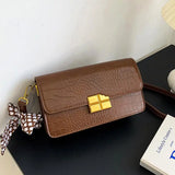 Crocodile pattern Women Small Square Bag Handbag Purse Shoulder Bag
