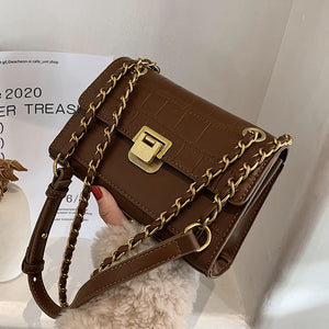 Crocodile Pattern Retro Bag Chain Messenger Bag