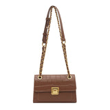 Crocodile Pattern Retro Bag Chain Messenger Bag