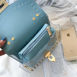 Cross Body Bags Transparent Purse Chains Rivet Women Handbags