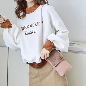 Cross Body Mobile Phone Bag with Clear Window Touch Screen