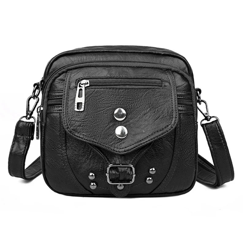 Cross Body Shoulder Bag Women Handbags Pu Leather Purses Vintage Crossbodys Mess