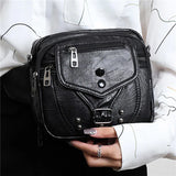 Cross Body Shoulder Bag Women Handbags Pu Leather Purses Vintage Crossbodys Mess