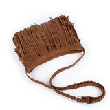 European American Frosted Tassel Shoulder Bag Velvet Retro Messenger Bag