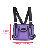 Punk Style Fanny Pack Chest Bag Men Streetwear Tactical Vest Bag