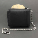 Cross Punk Biker Men's Leather Wallet with Chain