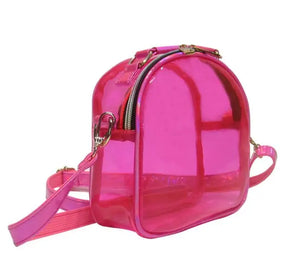 Clear PVC Cross Body Bag Large Capacity Zipper Waterproof Shoulder Bags