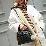 Tassel Messenger Bag PU Leather Handbag Casual Shoulder Bag Female Tote