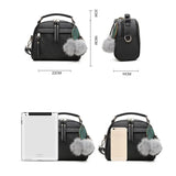 Tassel Messenger Bag PU Leather Handbag Casual Shoulder Bag Female Tote