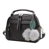 Tassel Messenger Bag PU Leather Handbag Casual Shoulder Bag Female Tote