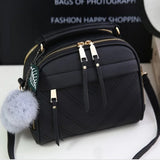 Tassel Messenger Bag PU Leather Handbag Casual Shoulder Bag Female Tote