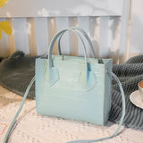 Crocodile Pattern Tote Bag Chain Shoulder Bag Purse PU Leather Handbag