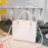 Crocodile Pattern Tote Bag Chain Shoulder Bag Purse PU Leather Handbag