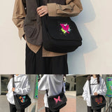 Canvas Crossbody Bag Butterfly Pattern Women Messenger Envelope Pouch