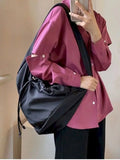 Canvas Large Crossbody Bag All-match Nylon Student Underarm Bag