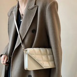 Crossbody Bag Leather Chain Flap Shoulder Messenger Female Casual Handbag