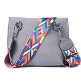 Crossbody Bag Tassel Women Messenger Bag with Colorful Strap Handbag