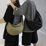 Unisex Dumpling Shaped Crossbody Bag Nylon Messenger Handbag
