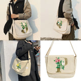 Golden Flower Letter Name Pattern Crossbody Bag for Women