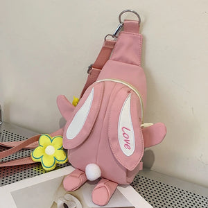 Anime Rabbit Backpack Crossbody Bag for Girls Teens Large Capacity