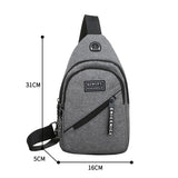 Canvas Messenger Chest Pack Women Casual Sling Shoulder Bag Diagonal Travel