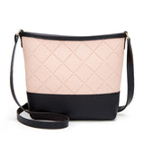 Women's Rhombic One-shoulder Bucket Bag Mobile Phone Bag Purse Women Messenger B