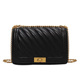 Women's Chain Crossbody Bag Retro Diamond Lattice Flap Handbag