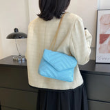 Women's Texture Chains Crossbody Shoulder Bag