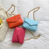 Women's Texture Chains Crossbody Shoulder Bag
