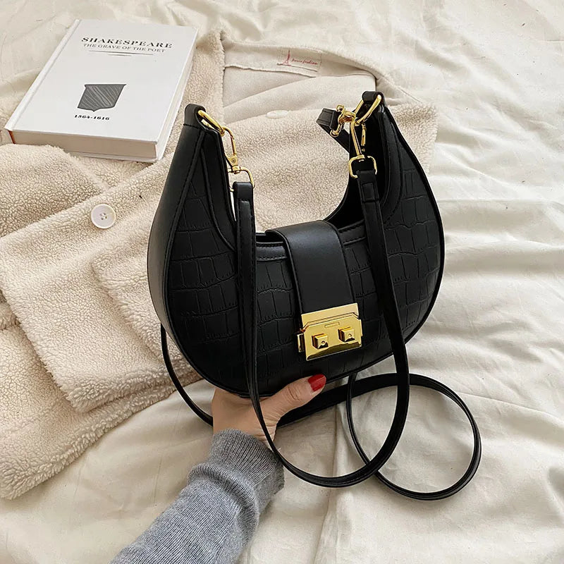 Crossbody Bags For Women PU Leather Underarm Bag Western Style Messenger Bags