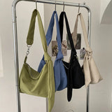 Nylon Crossbody Bag for Women with Removable Chain Strap