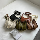Solid Leather Crossbody Bag Women Satchel Wide Straps Handbag