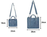 Denim Crossbody Shoulder Bag Travel Tote Messenger Handbag