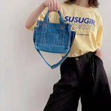 Denim Crossbody Shoulder Bag Travel Tote Messenger Handbag