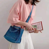 Denim Crossbody Shoulder Bag Travel Tote Messenger Handbag