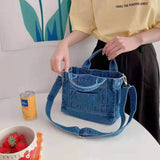 Denim Crossbody Shoulder Bag Travel Tote Messenger Handbag
