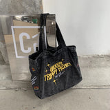Denim Crossbody Bag Embroidery Female Shoulder Handbag Tote Ladies Messenger